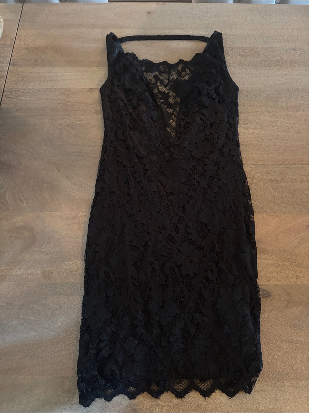 Black Lace V-Neck Mini Dress